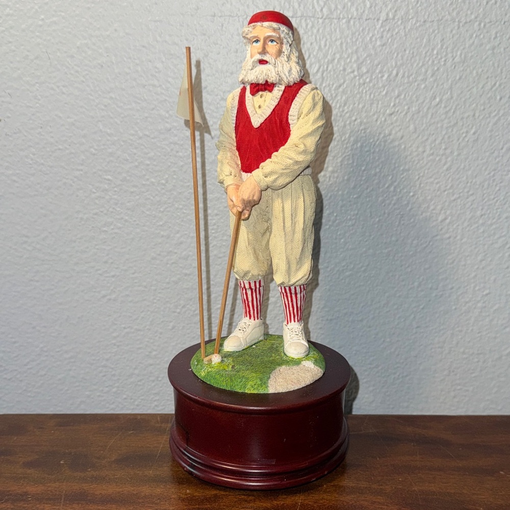 Vintage Seymour Mann “Golfer Santa Musicals” Collectible Figurine